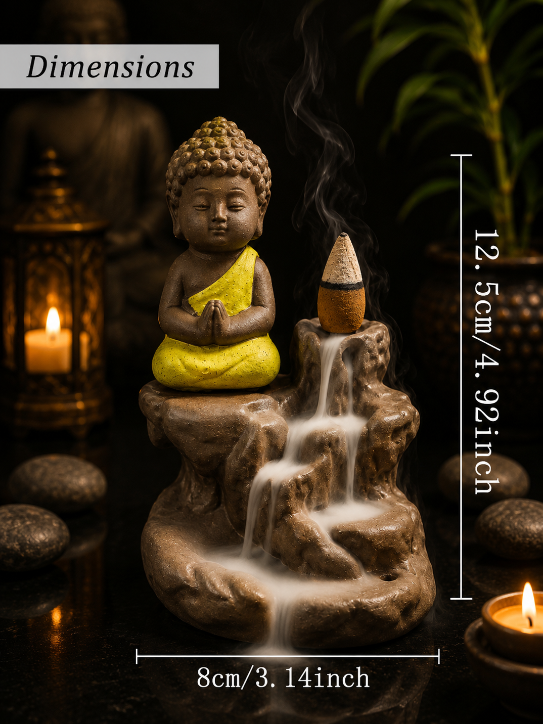 Little Monk Waterfall Incense Holder