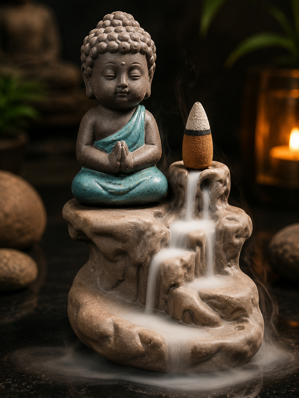 Little Monk Waterfall Incense Holder