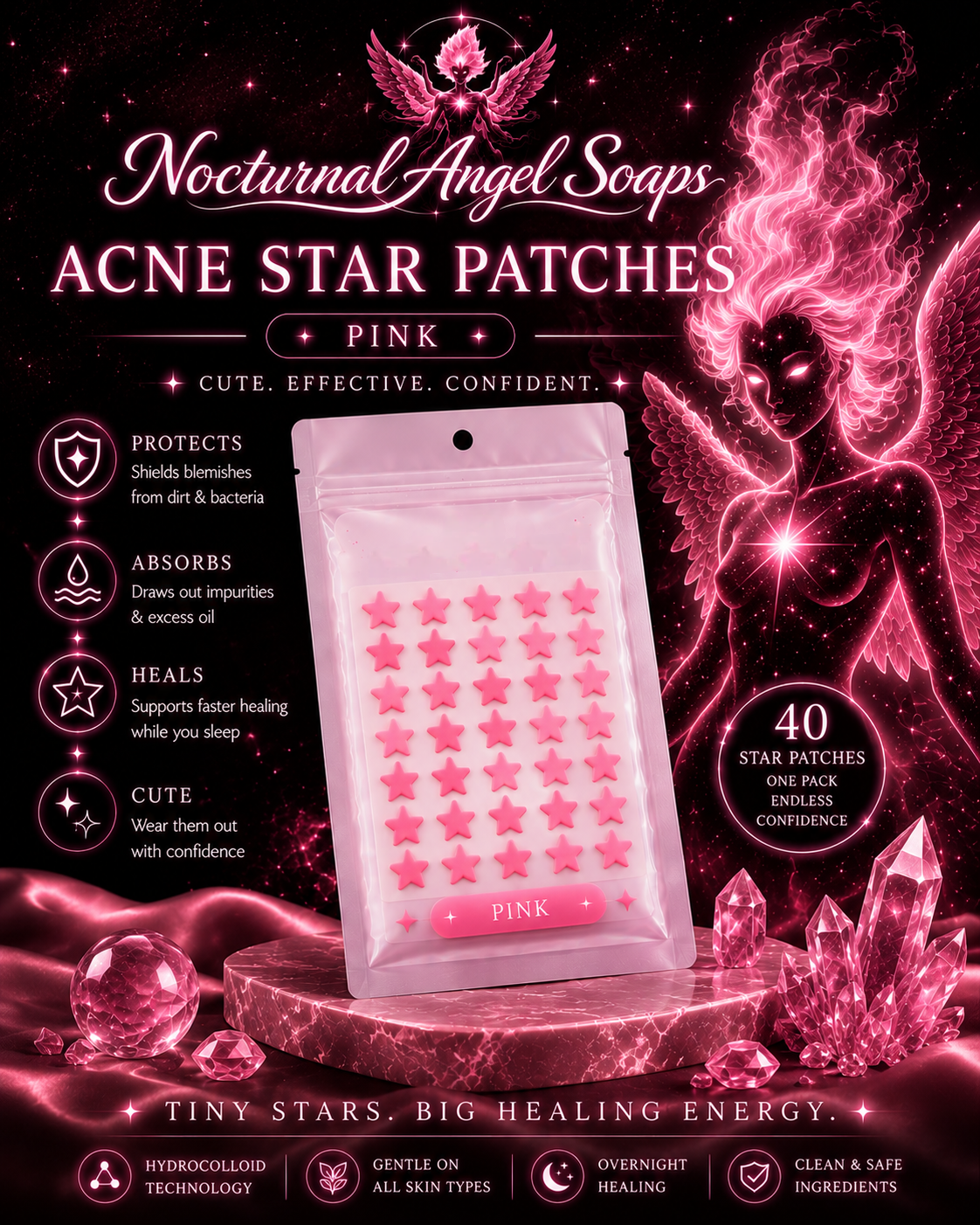 🩷 ROSE QUARTZ: Acne Patches