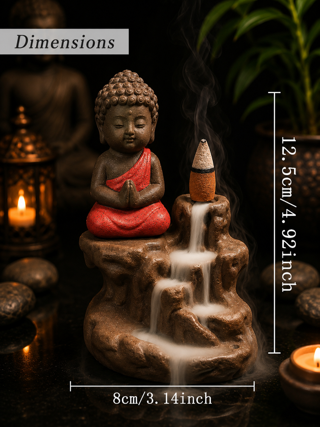 Little Monk Waterfall Incense Holder
